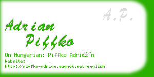 adrian piffko business card